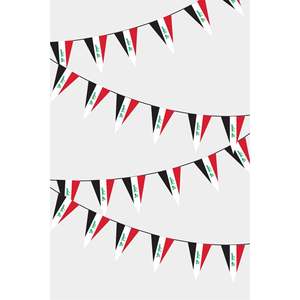 Iraq Triangular Flag Garland for Party Decorations - Product Image 1