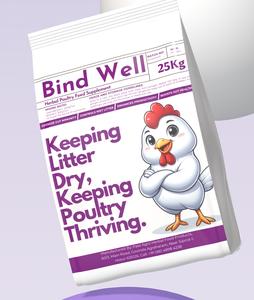 Complément alimentaire pour volaille à base de plantes BindWell pour une santé intestinale optimale, réduit la litière humide et améliore la productivité - Product Image 1
