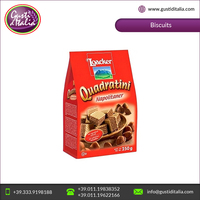 Loacker Quadratini 125 GX 12 Napolitaner Biscuits croustillants au chocolat 8% noisettes Goût sucré Fabriqué en Italie Durée de conservation de 12 mois