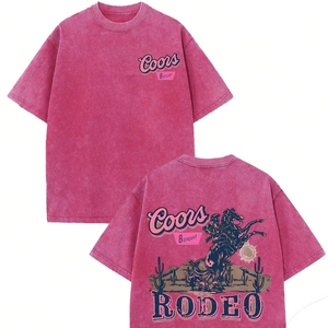 T-shirt oversize con colletto a collo alto con acido da <span class=keywords><strong>uomo</strong></span> <span class=keywords><strong>donna</strong></span> 100% un elegante Design di ispirazione Vintage morbido e sbiadito per il Look - Product Image 1