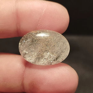 Cabujones de Cuarzo Rutilado Dorado Natural, Cristal en Forma Ovalada, Colgante de Cuarzo Rutilado para Regalos - Product Image 1