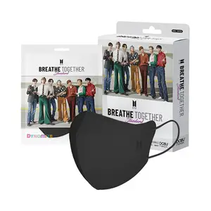 Korean KPOP Masks DOBUMASK BREATHE TOGETHER STANDARD Black By Lotte Duty Free