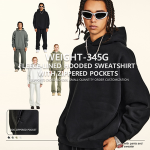 Custom Logo Hoodies for <b>Men</b> Oversized Fit Hooded Collar Knitted Street Fashion Casual Style for Winter Wholesale hoodies - Product Image 3