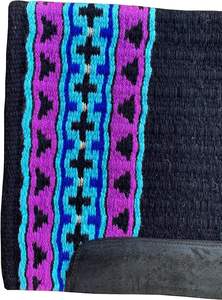 Western Show Horse Saddle Blanket Diseño de Nueva Zelanda Manta de sillín de lana hecha a mano Top Wool Saddle Pad Size - Product Image 2