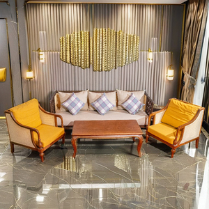 Juego de sofá modular de madera de Fresno para sala de estar y comedor, cojín para asiento, almohada, muebles de interior y exterior, características de esquina, uso en la sala de estar - Product Image 1