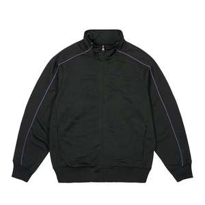 Custom Logo Cotton Tracksuit <b>Men</b> Zip Up Sports Jacket and <b>Joggers</b> Set with Contrast Piping Unisex <b>Cargo</b> Style Overalls Tracksuit - Product Image 2