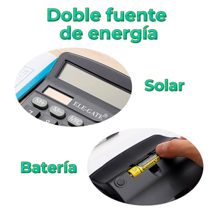 Calcolatrice da Tavolo a Energia Solare con 12 Cifre, in Plastica ABS, con Funzioni Calendario e Sveglia, Alimentata a Batteria per Uso Scolastico - Product Image 3
