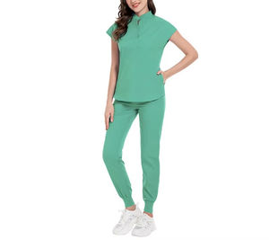 Ensembles de gommage de conception de haute qualité uniforme d'allaitement à manches courtes bonne couture médecin infirmière costume de gommage - Product Image 3