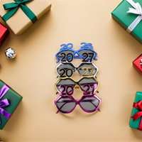 Lunettes de fête en forme de lèvres en PC 2027 – Nouvel An, décorations, accessoires de photomaton, célébration amusante