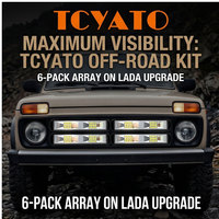 Ampoules LED TCYATO pour voitures, éclairage de travail LED 12V-24V universel pour voitures, éclairage de modification tout-terrain LED pour Lada et Dune Buggies