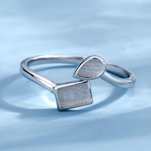 Anillo de leche materna rectangular de Plata de Ley 925 auténtica, joyería de recuerdo de ceniza DIY, anillo conmemorativo de piedra natal, joyería personalizada - Product Image 3