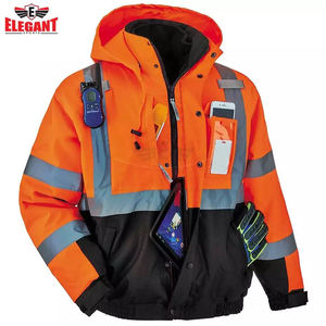 Chaqueta reflectante de construcción para hombre, chaqueta reflectante personalizada de buena calidad, para trabajo y deportes elegantes - Product Image 5