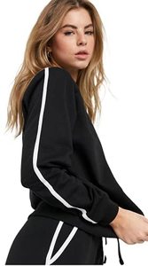 Diseño de logotipo personalizado OEM impreso bordado chándales para mujer negro XL Casual gimnasio ropa deportiva con media manga temporada de invierno - Product Image 3