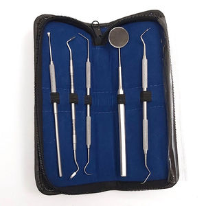 Teeth <b>Cleaning</b> Tools Stainless Dental <b>Scraper</b> Tooth Pick Hygiene Set Dental Tools with Mouth Mirror Tweezer Kit by SurgiRight - Product Image 2
