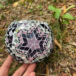 Portavelas de Cera de Abeja con Mosaico de Lujo, Moderno, Altamente Perfumado, Hecho a Mano, Decoración para el Hogar - Product Image 1