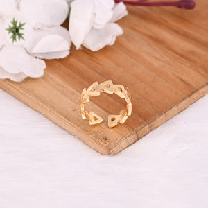 Wholesale 25 Piece Yellow Gold Plated Brass <b>Adjustable</b> <b>Ring</b> Handmade Designer Minimalist Wedding Engagement Gift Stylish - Product Image 4