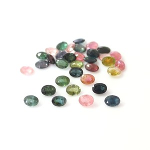 6x8มม. ธรรมชาติหลายทัวร์มาลีนหินอัญมณีทรงวงรีตัดหลวมลูกปัดหินทัวร์มาลีนแบบหลวมสำหรับทำเครื่องประดับโดยผู้ค้าส่ง - Product Image 1