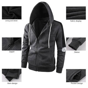 Sweat à capuche épais et surdimensionné pour hommes, 100% coton, grande taille, avec fermeture éclair de 450 g/m² - Product Image 3