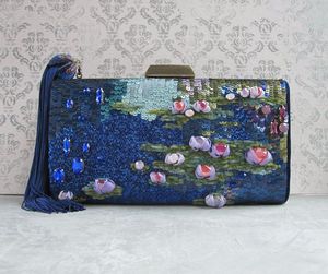 Broderie de perles, style bohème, travail de broderie, pochettes à main, sacs avec doublure en perles, design fantaisie pour mariage, vente en gros - Product Image 3