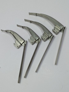 HASNI SURGICAL IH-09 Set de Laringoscopio Manual de Fibra Óptica Premium McCoy con Hojas Articuladas de Acero Inoxidable para Emergencias en las Vías Respiratorias - Product Image 1