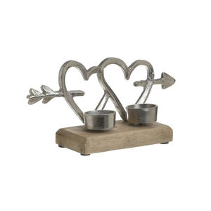 Wholesale Eco-Friendly Handmade <b>Gold</b> Toned Aluminium & Wooden Base Christmas Tree Candle Holder Modern Tabletop <b>Ornament</b> - Product Image 5