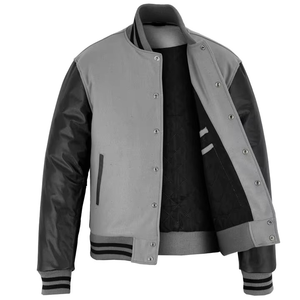 Chaqueta Varsity de Lona de Invierno Unisex, Elegante y de Alta Calidad, con Capucha Frontal y Cuello Alto, Personalizable, Servicio OEM - Product Image 4