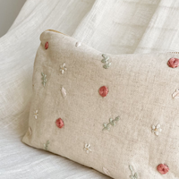 Tas punggung Linen bordir tangan dengan bordir warna yang berbeda ransel Linen 100% lembut dicuci OEM dibuat di Vietnam