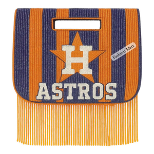 Luxury <b>Beaded</b> Astros Purse Houston Baseball Team Inspired Handbag - Product Image 1