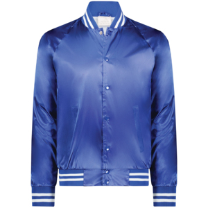 Chaqueta de Bombardero a prueba de viento nuevo diseño hombres mujeres Unisex personalizado al por mayor satén Varsity Letterman béisbol chaquetas de satén para hombres - Product Image 1