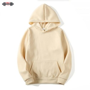 Personnalisé sans cordon de serrage blanc hiver plaine teint hommes de haute qualité poids lourd surdimensionné polaire coton pull à capuche 300gsm - Product Image 4