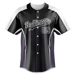 Sweat-shirt de baseball uni taille américaine, personnalisable par sublimation thermique, respirant en maille, unisexe, polyester - Product Image 1