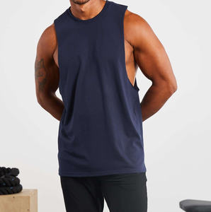 Logotipo personalizado Impresión digital Streetwear Ropa Sin mangas de peso pesado de alta calidad En blanco Casual camisetas sin mangas para los hombres - Product Image 4