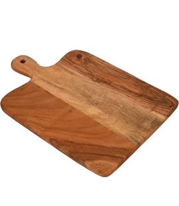 Plateau de service à fromage articulé en bois double personnalisable avec manche en bois d'acacia mangue Blocs à découper de qualité supérieure - Product Image 1