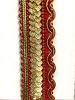 Bordure en dentelle crochetée jacquard métallique en polyester de couleur personnalisée pour chaussures, sacs et vêtements, 0,5 pouce