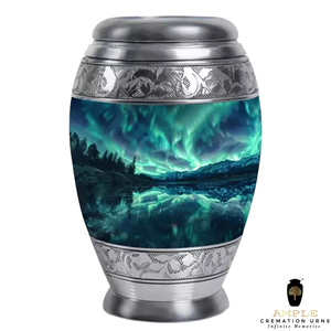 Handcrafted Aluminum Cremation <b>Urn</b> Elegant Cremation <b>Urns</b> with Meena Coating Leak-Proof Seal Keepsake (3 Cu) & <b>Large</b> (220 Cu) - Product Image 3