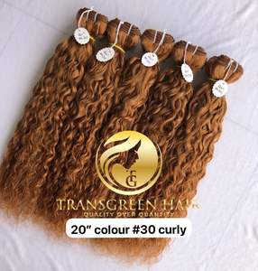 Extensiones humanas vírgenes de templo indio de visón Camboyano de 20 pulgadas, calidad Premium 100%, color de donante único suave crudo #30, color rizado - Product Image 2