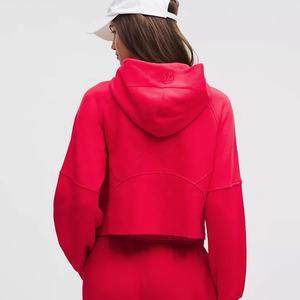 Sudaderas con capucha recortadas de mujer personalizadas Conjunto de sudaderas con capucha para niñas - Product Image 2