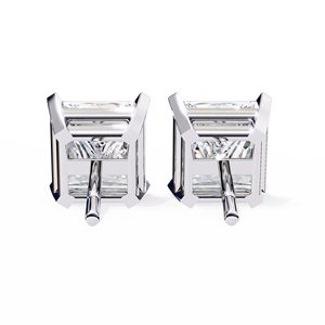 Calidad de lujo Precio al por mayor Mujeres Oro blanco Cuadrado Princesa Corte Lab Grown Diamond Classic IGI Certified Stud Pendientes - Product Image 4
