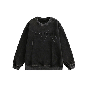 Alta calidad 320gsm 100% algodón hombres sudaderas casuales fábrica al por mayor logotipo personalizado Puff impreso esencial para la temporada de otoño - Product Image 4