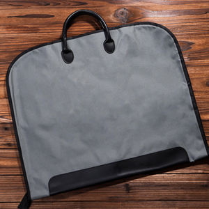 Handmade LCMA-0005D Men's Leather Canvas <b>Garment</b> <b>Bag</b> High Quality Zippers Dustproof Hanging Organizer Storage <b>Travel</b> - Product Image 5