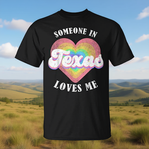 Alguien en Texas me ama, camiseta retro con diseño de corazón - Product Image 3
