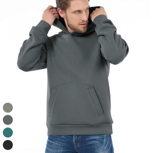 Sudadera con capucha de estilo coreano de algodón pesado para hombre al por mayor, Jersey informal de manga larga holgado con estampado 3D frontal de invierno - Product Image 2