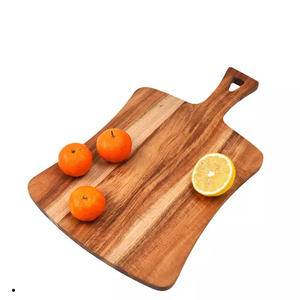 Planche à découper fromage en bois d'acacia entier, outil de service, avec suspension, naturelle - Product Image 5