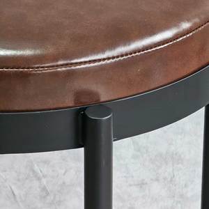 Industrial Design GCF193 High Bar <b>Stool</b> Soft PU Leather <b>Cushion</b> with Iron Frame for Farmhouse Club - Product Image 4