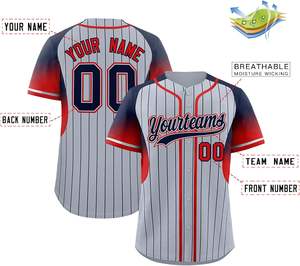 Jerseys de béisbol personalizados a granel, tela de malla abotonada por sublimación con bordado de nombre de equipo y precios al por mayor - Product Image 4
