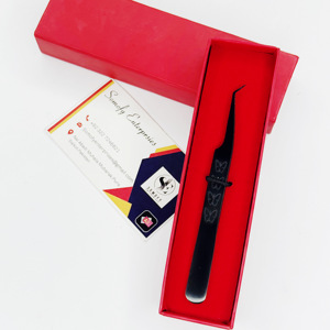 Professionnel personnalisé 45 degrés Bla Plasma couleur papillon poignée conception lisse poignée à la main durable pince à cils - Product Image 6