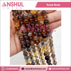 Nuevo Diseño de Alta Gama, Logotipo Personalizado Disponible, Cuentas Redondas de Fluorita de Miel AAA de 8 mm para Pulseras, Modelo RB-HFL-AAA-8 de Anshul Impex - Product Image 4
