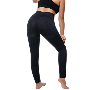 Leggings d'entraînement de yoga taille moyenne pour femmes, tissu polaire respirant sans couture 100% fibre de bambou, utilisation de gymnastique personnalisée, nouvel arrivage - Product Image 6