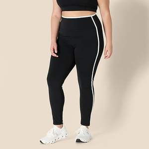 Women's High Waist Seamless Fitness <b>Legging</b> Breathable <b>Knitted</b> Active Wear with Unique Contrast Trim Custom Logo Casual Style - Product Image 6
