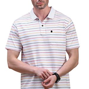 เสื้อโปโลลายทางผ้าถักสองสีทึบสำหรับโปโล - Product Image 1